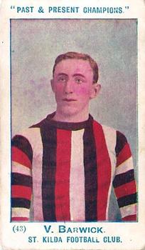 1905 Wills's Past & Present Champions #43 Victor Barwick Front